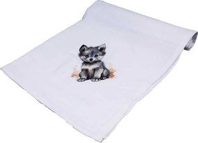 Textil tetra kifogó-törölköző farkas mintával 140x140cm