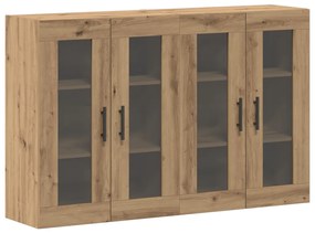 Fali Szekrények 2 db Artisan Tölgy 69.5x34x90 cm Mérnöki Fa