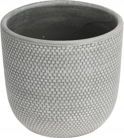 Weave M virágcserép (14,5x14,5x14 cm) világos szürke, matt textúrával