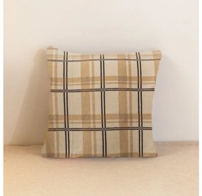 Mikroplüss párnahuzat PLAID 45x45 cm, krémszínű