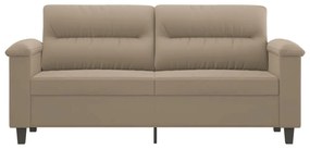 kétszemélyes tópszínű mikroszálas szövetkanapé 140 cm