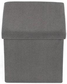 Szürke Kordbársony Tárolós Puff. TAB-471 GREY6