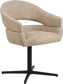 Bézs kárpitozott karfás étkezőfotel Dover – House Nordic