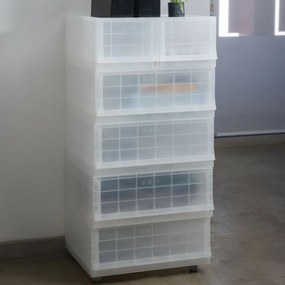 Wave twin Mist moduláris tárolódoboz kerekek nélkül 54,6 x 43,4 x 22 cm, széles - 2 fiók