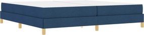 vidaXL Boxrugós ágy matracmal Kék 200 x 200 cm szövet