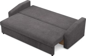 Zeus kanapéágy, kordbársony, bonell töltet, döntött kartámasz, szürke