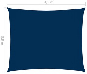 vidaXL kék téglalap alakú oxford-szövet napvitorla 3,5 x 4,5 m