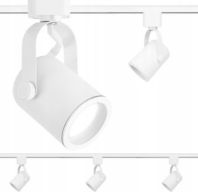 3x Spot Reflektor Szett Mozgatható Fehér GU10 Sín 1m 100cm