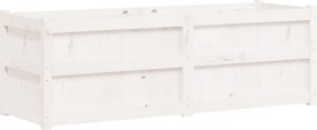 vidaXL fehér tömör fenyőfa kerti virágláda 150x50x50 cm