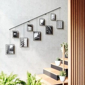 Fekete fém fali képkeret szett 9 db-os 223x77,5 cm Exhibit – Umbra