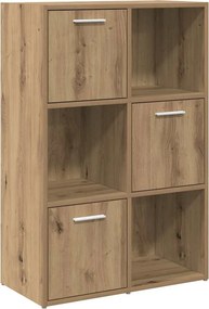 vidaXL kézműves tölgy színű szerelt fa könyvespolc 60,5 x 30 x 90 cm