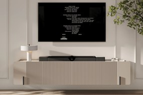 Malmi függesztett TV szekrény 200 cm - kasmír / crema bianca / fekete
