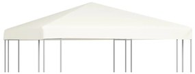 krémfehér pavilon tetőponyva 310 g/m², 3 x 3 m