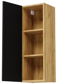 Függesztett fürdőszoba szekrény Valiant 100 (arany craft + fekete). Akció -16%. 1092122