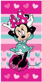 Disney Minnie Hearts fürdőlepedő, strand törölköző 70x140cm