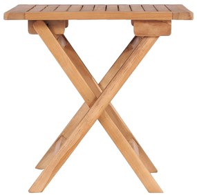 vidaXL tömör tíkfa összecsukható kerti asztal 45 x 45 x 45 cm