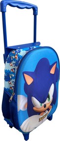 Sonic a sündisznó Modern gurulós ovis 3D hátizsák, táska 32 cm