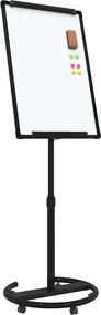 vidaXL Mágneses fehértábla Fekete és Fehér 62 x 62,5 x 197 cm EPS