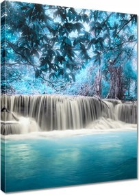 Vászonkép 60x80 Kék vízesés