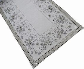 Mg Hímzett Feltét 501 Fehér Strassz 40x90cm