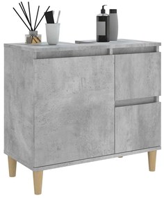 betonszürke szerelt fa fürdőszobaszekrény 65 x 33 x 60 cm