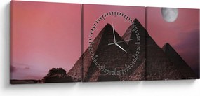 Kép - Piramisok giza, Egyiptom (órával) (90x30 cm)