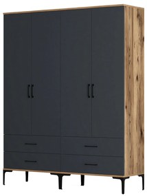 Ruhásszekrény Kiara TT (dió + antracit). 1088311