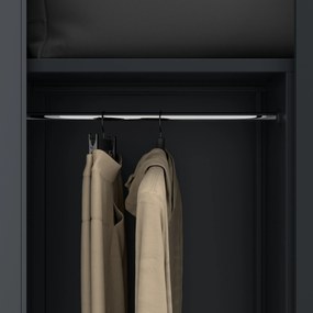 Fém öltözőszekrény DAWID, 900 x 1850 x 450 mm, antracit