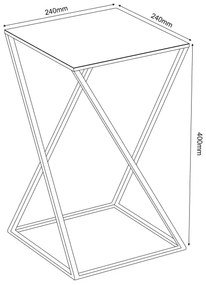 Virágállvány 40x24 cm fekete