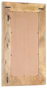 kézzel faragott tömör mangófa tükör 80 x 50 x 2,5 cm