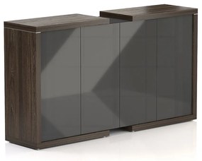 Lineart közepes szekrény 211,2 x 50 x 118 cm, sötét szil / antracit