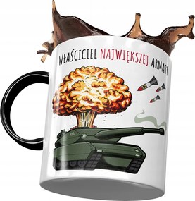 Bögre Fekete Vicces Tulajdonos Legnagyobb Ágyú Nyomtatott Fotóval