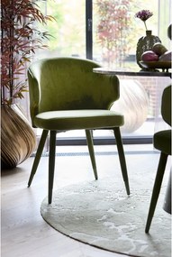 Zöld kárpitozott étkezőfotel szett 2 db-os Kosaka – Light &amp; Living