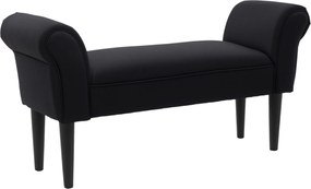 HOMCOM Ágy Pad, Kárpitozott Pad, Ülő Pad, Előtér Pad a Hálószobához, max. 130 kg Teherbírás, Vitorlavászon, Fekete, 102 x 36 x 51 cm | Aosom