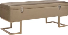 vidaXL bézs bársonypad tárolórekesszel 105 cm