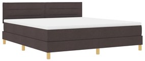 Box Spring Ágy matraccal Sötétbarna 180x200 cm Szövet
