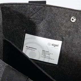 Irodai válltáska, M méret, 36x28x15 cm, SIGEL Basic, sötétszürke (SDBA432)