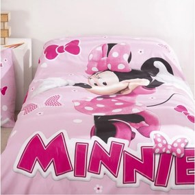 Disney Minnie Pink Polka Bow ágyneműhuzat 140×200cm, 65x65 cm