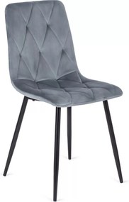 Szürke bársony étkezőszék ROBIN Belföldi Raktárról