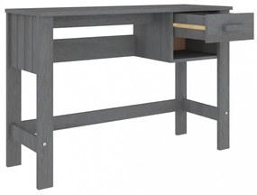 HAMAR sötétszürke tömör fenyőfa íróasztal 110 x 40 x 75 cm