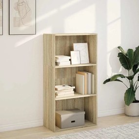 sonoma tölgy színű szerelt fa könyvespolc 60 x 30 x 114 cm