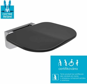 Mereo Mereo, Zuhanyülőke, duroplast, fekete, MER-CSS121B