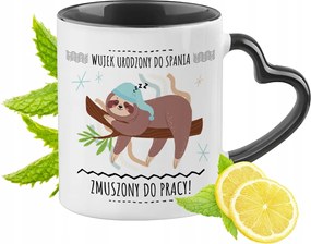 Fekete Bögre Szív Alakú Füllel Ajándék Nyomtatott