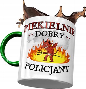 Zöld Rendőr Bögre Pokolian Jó Nyomtatott Fotóval
