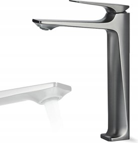 Mosdó csaptelep Asztali Modo Grafit Szürke csaptelep Csaptelep Magas sárgaréz