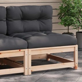 vidaXL tömör fenyőfa kerti karfa nélküli kanapé párnával