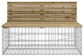 tömör impregnált fenyőfa gabion kerti pad 287 x 71 x 65,5 cm