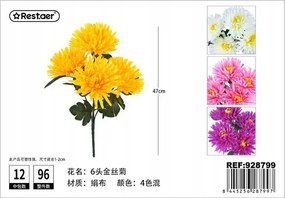 Mesterséges Pitypang Virág 40CM Sárga Dekoráció