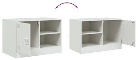 2 db fehér acél TV-szekrény 67 x 39 x 44 cm