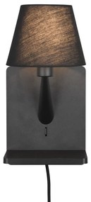 Matt fekete fali lámpa Comfort – Trio